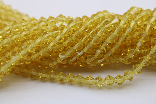 4mm Czech Crystal Bicone Beads, Embroidery Material, Jewelry supply, L.Topaz