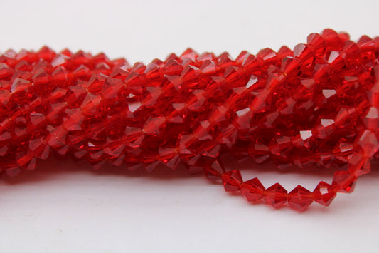 4mm Czech Crystal Bicone Beads, Embroidery Material, Jewelry supply, Siam