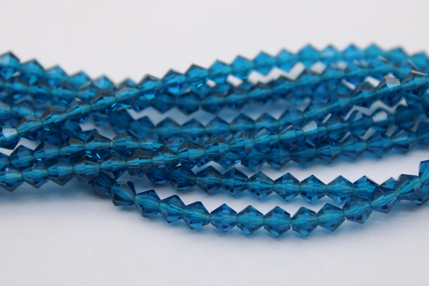 4mm Czech Crystal Bicone Beads, Embroidery Material, Jewelry supply, Blue Zircon