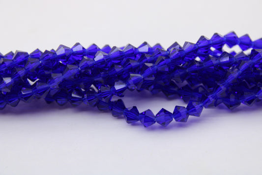 4mm Czech Crystal Bicone Beads, Embroidery Material, Jewelry supply, Navy Blue