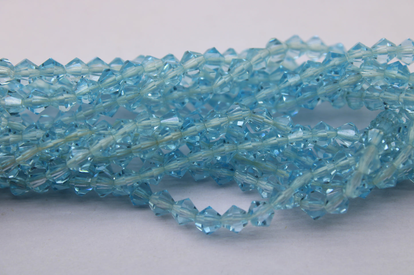 4mm Czech Crystal Bicone Beads, Embroidery Material, Jewelry supply, Aquamarine