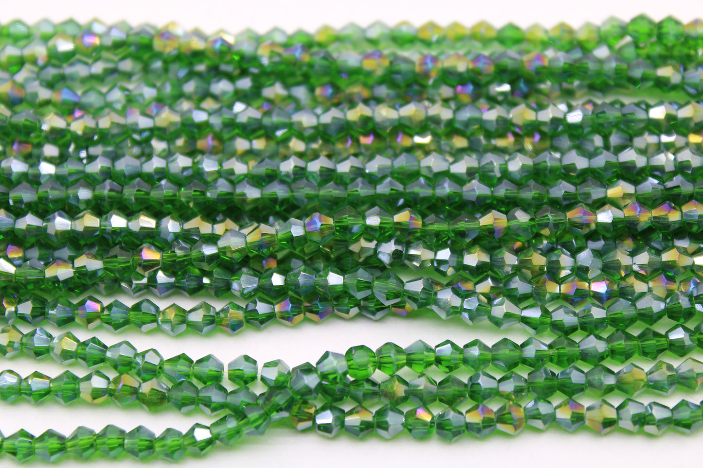 4mm Crystal Bicone Beads, Embroidery Material, Jewelry supply, Emerald AB