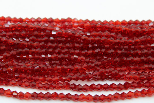 4mm Crystal Bicone Beads, Embroidery Material, Jewelry supply, Siam