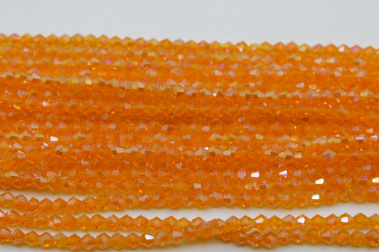 4mm Crystal Bicone Beads, Embroidery Material, Jewelry supply, Sun AB