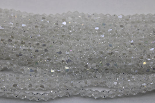 4mm Crystal Bicone Beads, Embroidery Material, Jewelry supply, Crystal AB