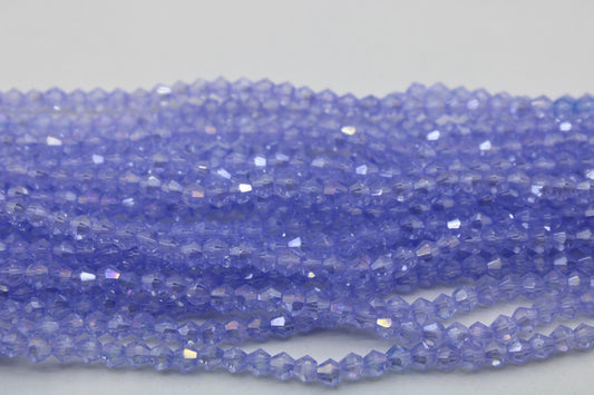 4mm Crystal Bicone Beads, Embroidery Material, Jewelry supply, Tanzanite AB