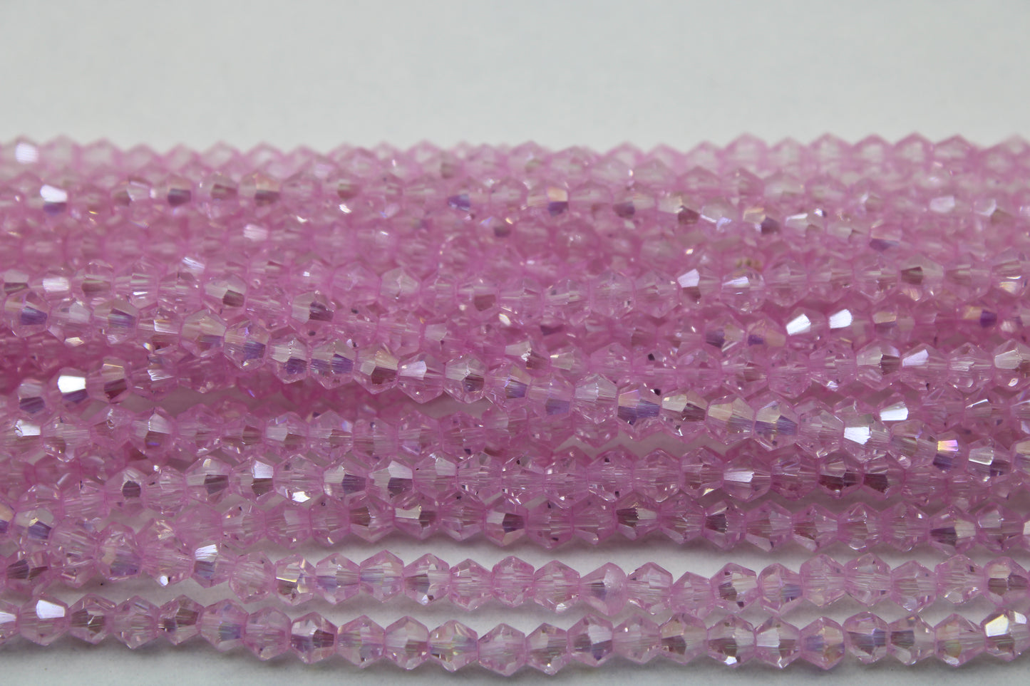 4mm Crystal Bicone Beads, Embroidery Material, Jewelry supply, Light Rose Pink AB