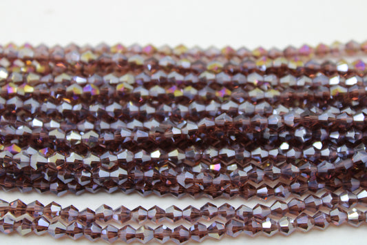 4mm Crystal Bicone Beads, Embroidery Material, Jewelry supply, Amethyst AB