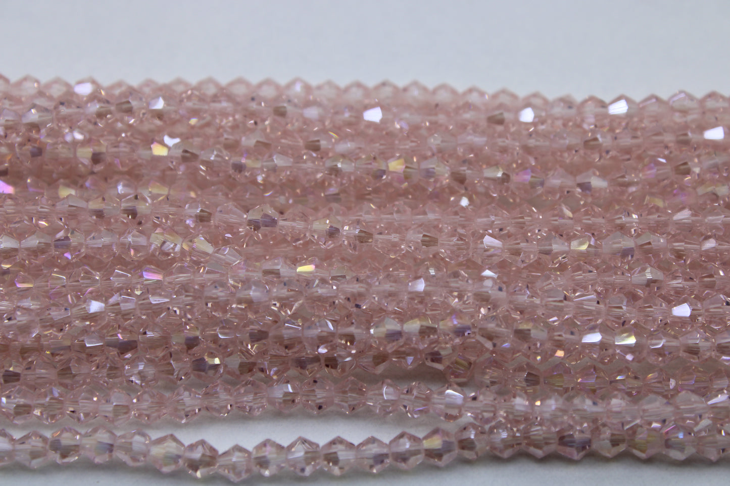 4mm Crystal Bicone Beads, Embroidery Material, Jewelry supply, Light padparascha AB