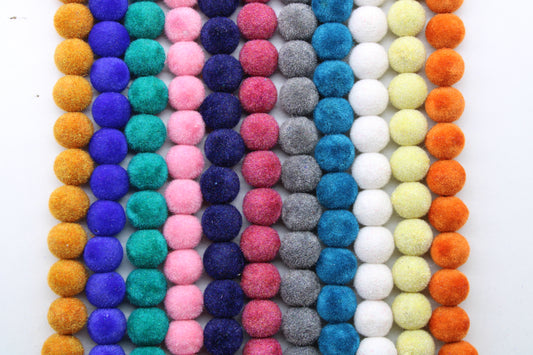 12MM Velvet Beads For DIY Making, Select Your Color, Vintage Beads, Rare Beads, Beads For Arts And Crafts, Balls Velvet Beads. Rare Supply, Premium Quality, New Colors.