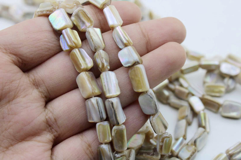 Mother Of Pearl Beads, Chip 10mm, 1 Strand, Irregular Natural Shell Beads