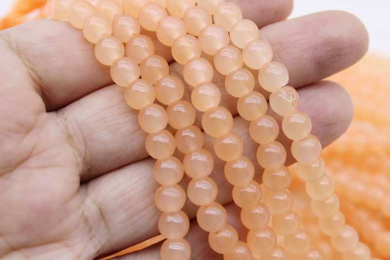 6mm Melon Glass Beads | High-Quality Beads for Embroidery and Jewelry Making