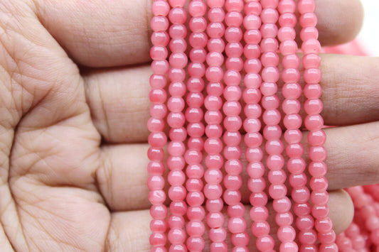 3 mm Salmon Pink Glass Beads | High-Quality Beads for Embroidery and Jewelry Making