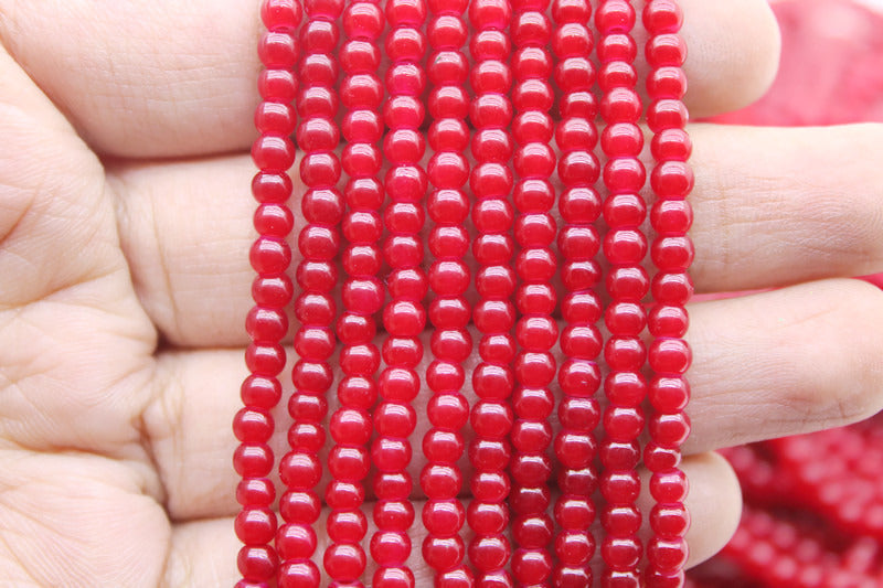 3 mm Red Glass Beads | High-Quality Beads for Embroidery and Jewelry Making