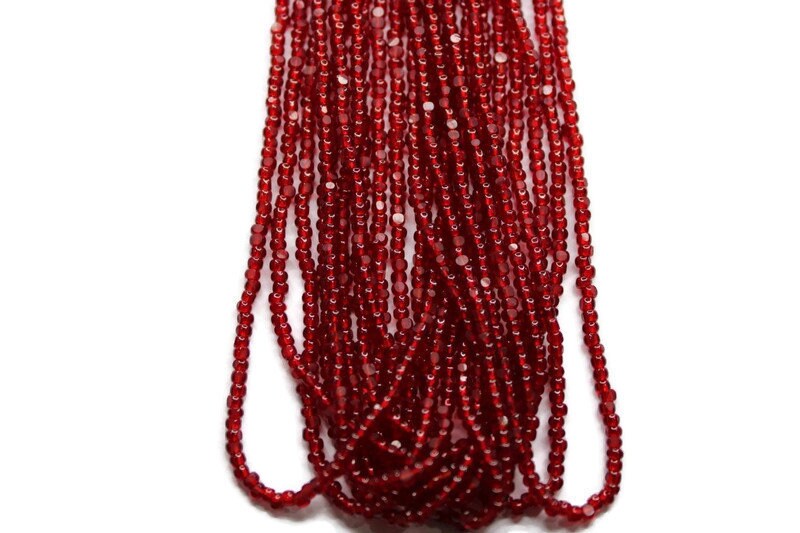 11/0 Charlotte true Cut Beads Transparent Red (2 Perfect Facets)10/20/50/250/500 Grams, Embroidery Material, Jewelry Supply, Premium True Cuts, 90090