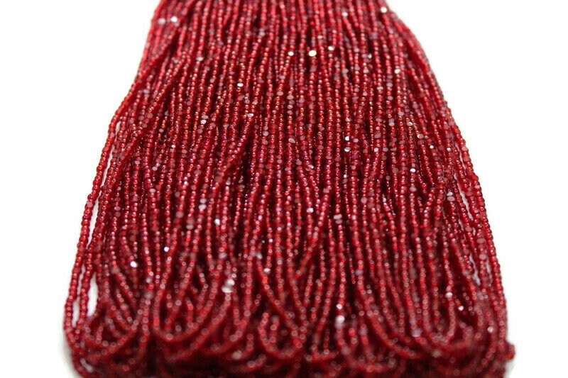 11/0 Charlotte true Cut Beads Transparent Red (2 Perfect Facets)10/20/50/250/500 Grams, Embroidery Material, Jewelry Supply, Premium True Cuts, 90090