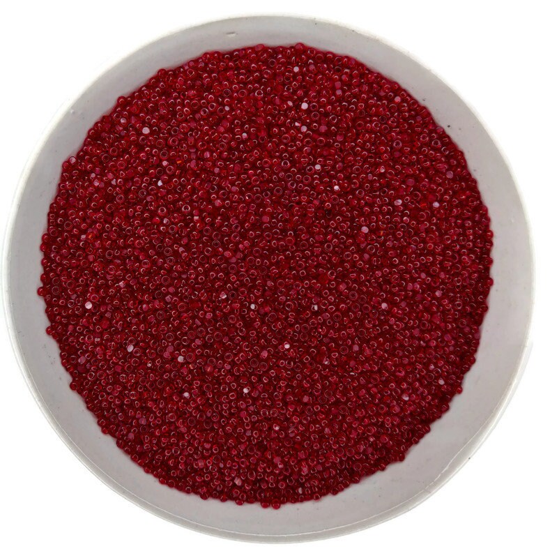 11/0 Charlotte true Cut Beads Transparent Red (2 Perfect Facets)10/20/50/250/500 Grams, Embroidery Material, Jewelry Supply, Premium True Cuts, 90090