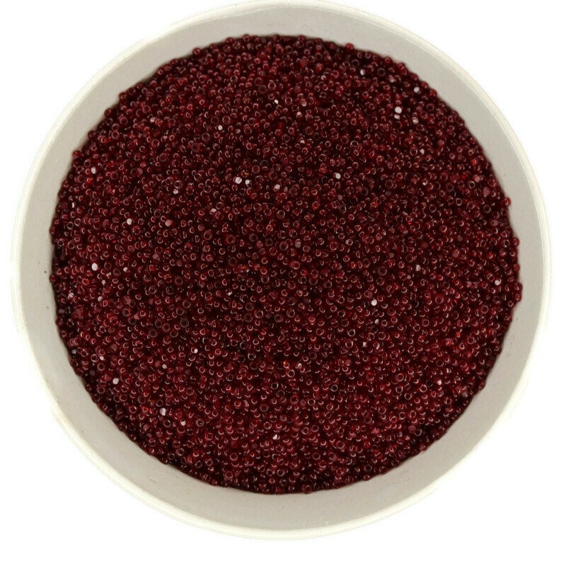 11/0 Charlotte true Cut Beads Transparent D. Red (2 Perfect Facets) 10/20/50/250/500 Grams. Embroidery Material, Jewelry Supply, Premium True Cuts, 90120