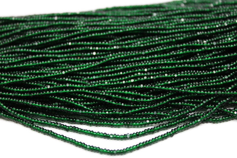 11/0 Charlotte true Cut Beads Tr. Bottle Green (2 Perfect Facets) 10/20/50/250/500 Grams, Embroidery Material, Jewelry Supply, Premium True Cuts, 50150