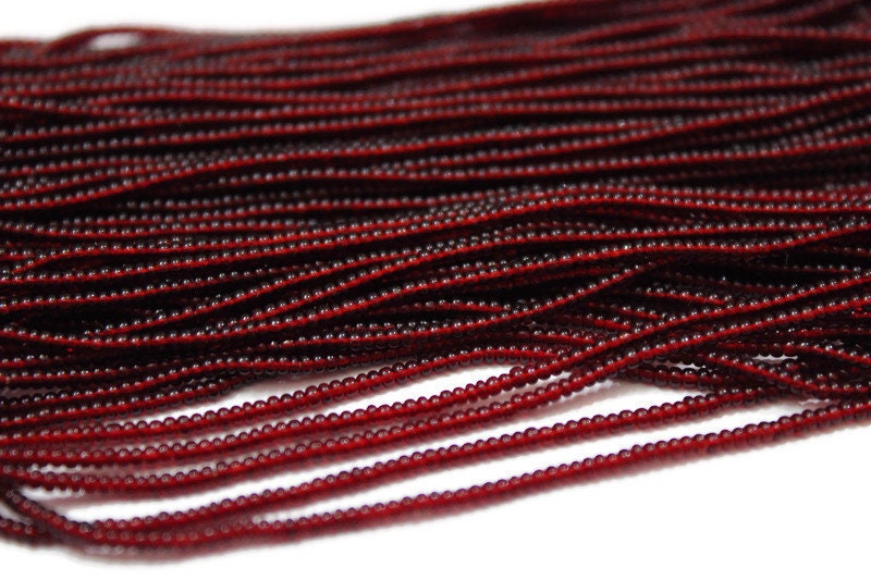 13/0 Preciosa Seed Beads, Tr. Dark Red, 1/3/5 Hanks, Czech Seed Beads, Embroidery Beads, Craft Supply, Jewelry Findings, 90120