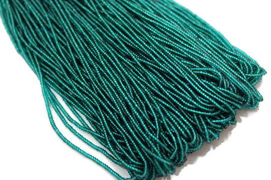 13/0 Preciosa Seed Beads, Tr. Sea Green, 1/3/5 Hanks, Czech Glass Beads, Embroidery Beads, Craft Supply, Jewelry Findings, 50710