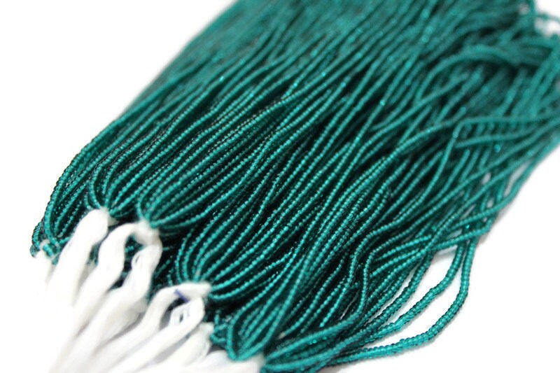 13/0 Preciosa Seed Beads, Tr. Sea Green, 1/3/5 Hanks, Czech Glass Beads, Embroidery Beads, Craft Supply, Jewelry Findings, 50710