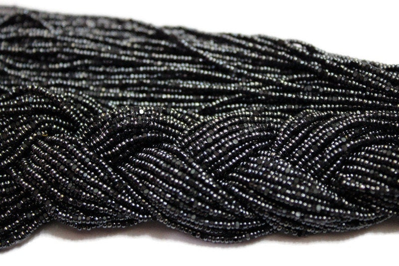 13/0 Charlotte True Cut Beads, Hematite Luster (2 Perfect Facets) 5/10/20/50/250/500 Grams, Embroidery Material, Jewelry Supply,Vintage Premium True Cuts