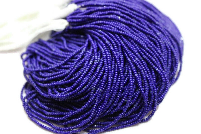 13/0 Charlotte Cut Beads. Op. Dark Blue, 1/3/5 Hanks, Preciosa Ornella Beads, Embroidery Beads, Craft Supply, Jewelry Findings, 33070.