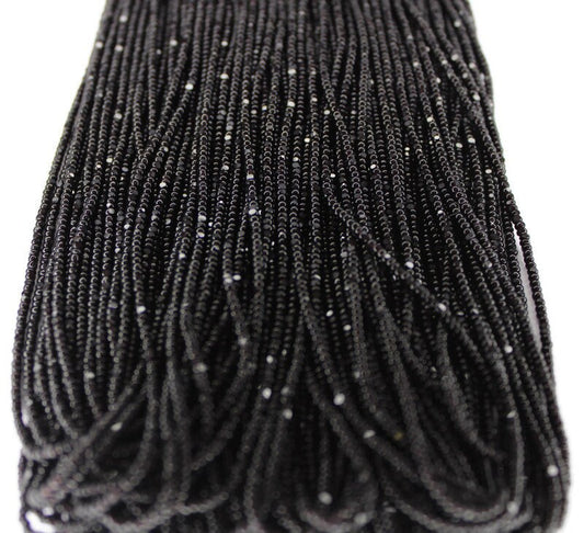 11/0 Charlotte true Cut Beads Jet Black (2 Perfect Facets) 10/20/50/250/500 Grams, Embroidery Material, Jewelry Supply, Vintage Premium True Cuts, 23980