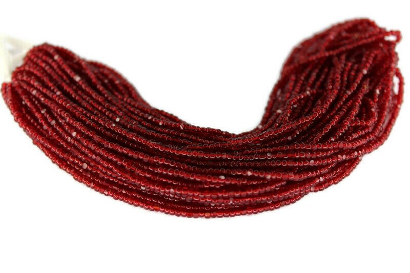 11/0 Charlotte true Cut Beads Transparent Red (2 Perfect Facets)10/20/50/250/500 Grams, Embroidery Material, Jewelry Supply, Premium True Cuts, 90090