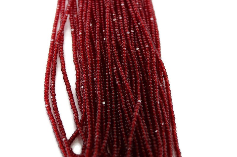 11/0 Charlotte true Cut Beads Transparent D. Red (2 Perfect Facets) 10/20/50/250/500 Grams. Embroidery Material, Jewelry Supply, Premium True Cuts, 90120