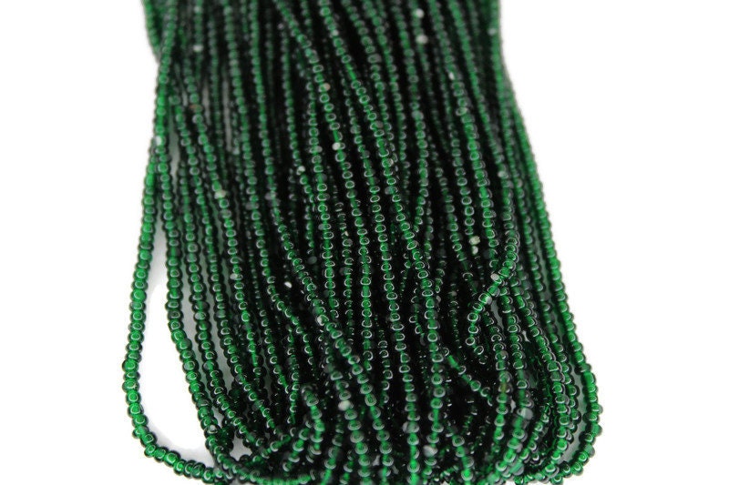 11/0 Charlotte true Cut Beads Tr. Bottle Green (2 Perfect Facets) 10/20/50/250/500 Grams, Embroidery Material, Jewelry Supply, Premium True Cuts, 50150