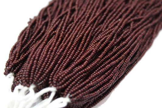 13/0 Preciosa Seed Beads, Reddish Brown, 1/3/5 Hanks, Czech Seed Beads, Embroidery Beads, Craft Supply, Jewelry Findings, 93310