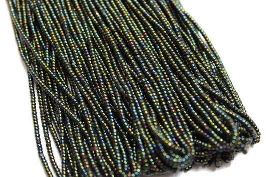 13/0 Charlotte Cut Beads, Iris Green, 1/3/5 Hanks, Miyuki Seed Beads, Embroidery Beads, Craft Supply, Jewelry Findings, 3006.