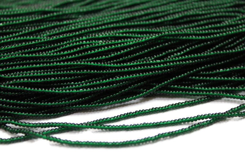 13/0 Preciosa Seed Beads, Tr. Bottle Green, 1/3/5 Hanks, Czech Seed Beads, Embroidery Beads, Craft Supply, Jewelry Findings, 50150