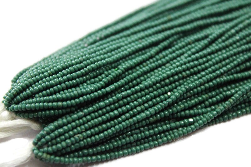 13/0 Charlotte Cut Beads, Op. Light Emerald, 1/3/5 Hanks, Preciosa Ornella Beads, Embroidery Beads, Craft Supply, Jewelry Findings, 53270.