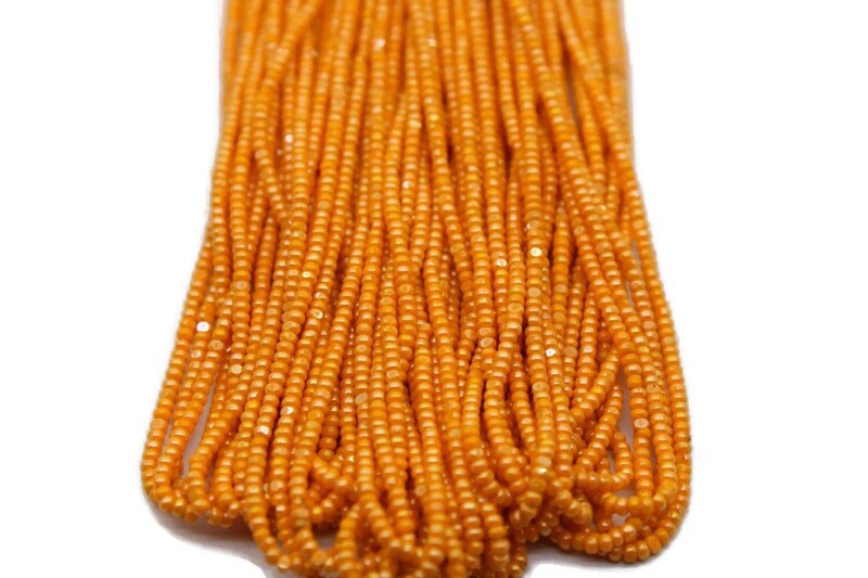 13/0 Charlotte Cut Beads, Light Orange Opaque Luster, 1/3/5 Hanks, Preciosa Ornella Beads, Embroidery Beads, Craft Supply, Jewelry Findings, 98120.