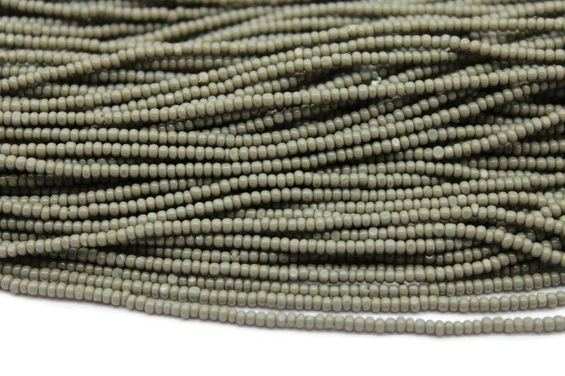 13/0 Charlotte Cut Beads, Gray Opaque, 1/3/5 Hanks, Preciosa Ornella Beads, Embroidery Beads, Craft Supply, Jewelry Findings, 43020.