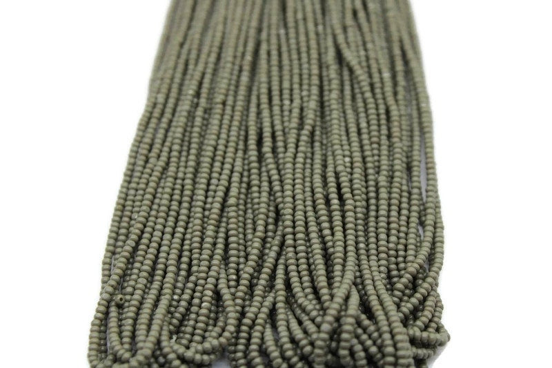 13/0 Charlotte Cut Beads, Gray Opaque, 1/3/5 Hanks, Preciosa Ornella Beads, Embroidery Beads, Craft Supply, Jewelry Findings, 43020.