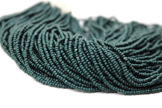 13/0 Charlotte True Cut Beads, Dark Emerald Opaque (2 Perfect Facets) 5/10/20/50/250/500 Grams, Embroidery Material, Jewelry Supply, Premium True Cuts, 53270