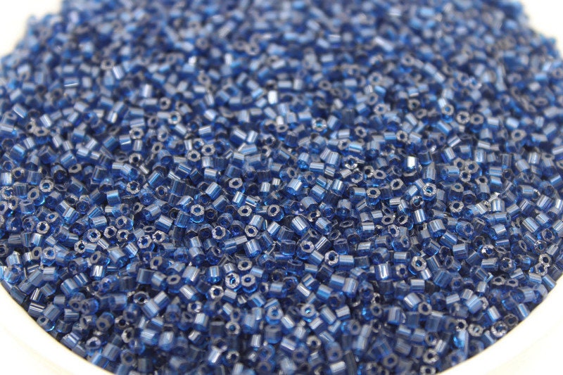 11/0 Preciosa 2 Cut Beads, Tr. Cobalt Blue, Hexagon Glass Czech Seed Beads, 20/50/100 Grams Packs, Preciosa Ornella Beads, Embroidery Beads, Jewelry Findings, 60100/S4