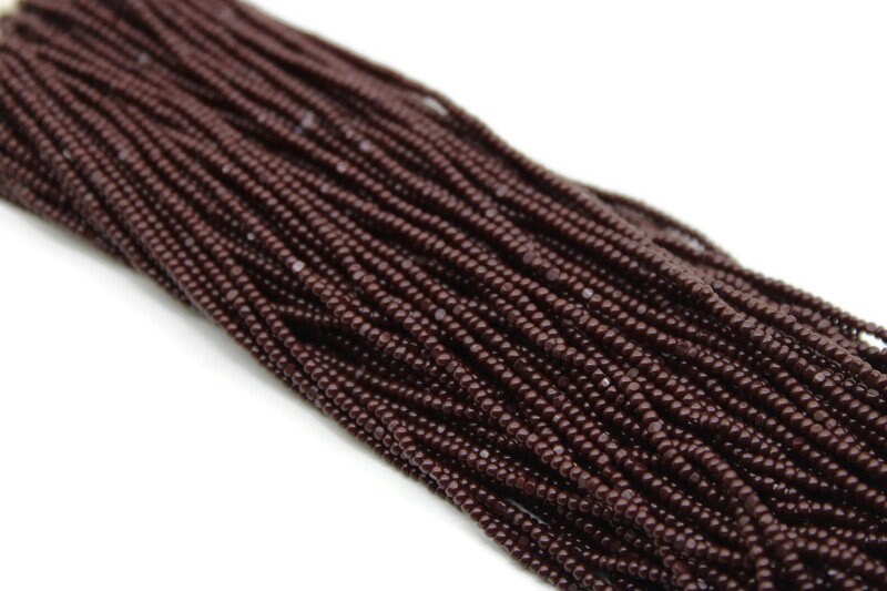 13/0 Charlotte Cut Beads, Dark Brown Opaque, 1/3/5 Hanks, Preciosa Ornella Beads, Embroidery Beads, Craft Supply, Jewelry Findings, 13780.