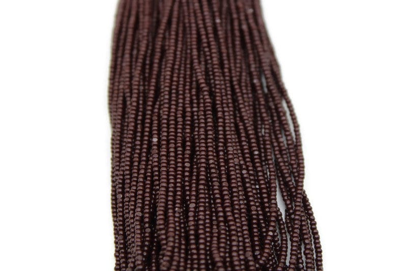 13/0 Charlotte Cut Beads, Dark Brown Opaque, 1/3/5 Hanks, Preciosa Ornella Beads, Embroidery Beads, Craft Supply, Jewelry Findings, 13780.