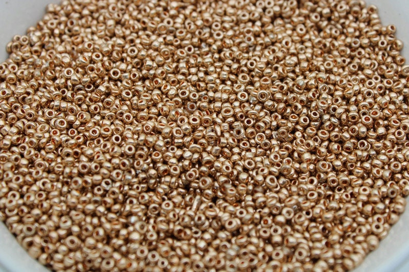 11/0 Seed Beads, Copper Metallic, 20/50/100 Grams Packs, Embroidery making, Economical Jewelry Making, Indian Seed Beads, Craft Supply, 9003