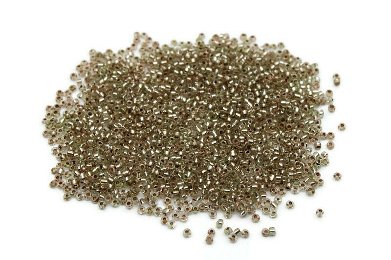 11/0 Seed Beads, Gold Silver-Line, 20/50/100 Grams Packs, Embroidery making, Economical Jewelry Making, Indian Seed Beads, Craft Supply, 8003