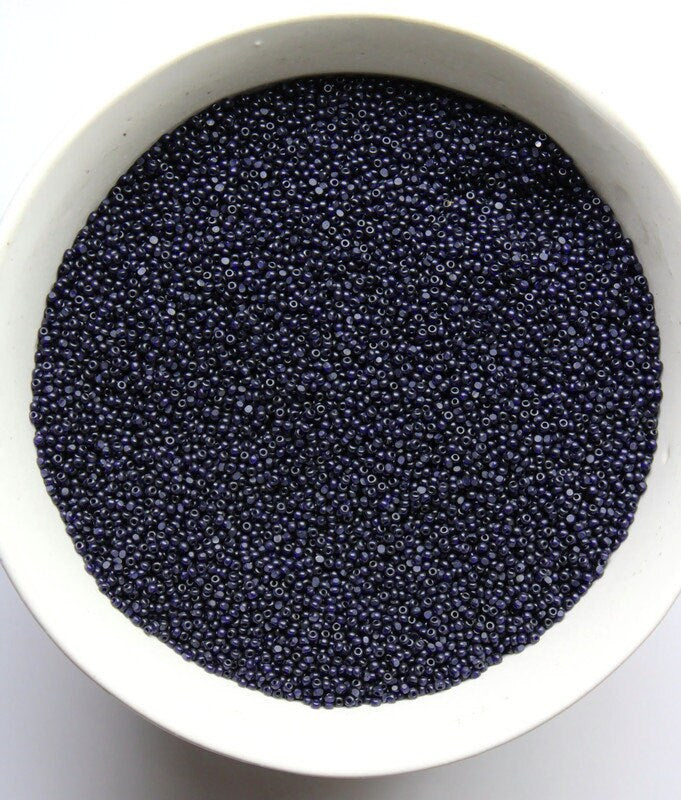 13/0 Charlotte True Cut Beads, Tr. Navy Blue (2 Perfect Facets) 5/10/20/50/250/500 Grams, Embroidery Material, Jewelry Supply, Premium True Cuts, 30110