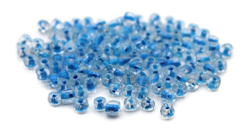 6/0 Seed Beads, Arabian Blue Color-Lined, 20/50/100 Grams Packs, Embroidery Beads, Jewelry Beads, Craft Supply, Rondelle Beads, Seed Beads, 211/4.