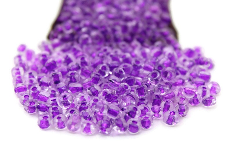 6/0 Seed Beads, Dark Orchid Color-Lined, 20/50/100 Grams Packs, Embroidery Beads, Jewelry Beads, Craft Supply, Rondelle Beads, Seed Beads, 213/8.