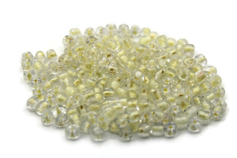 6/0 Seed Beads, Cream Color-Lined, 20/50/100 Grams Packs, Embroidery Beads, Jewelry Beads, Craft Supply, Rondelle Beads, Indian Seed Beads, 2206/14.