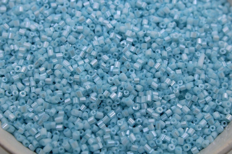 11/0 2 Cut Seed Beads, Marine Blue Frosted, 20/50/100 Grams Packs, Embroidery making, Economical Jewelry Making, Hexagon Beads, 1049D/9.